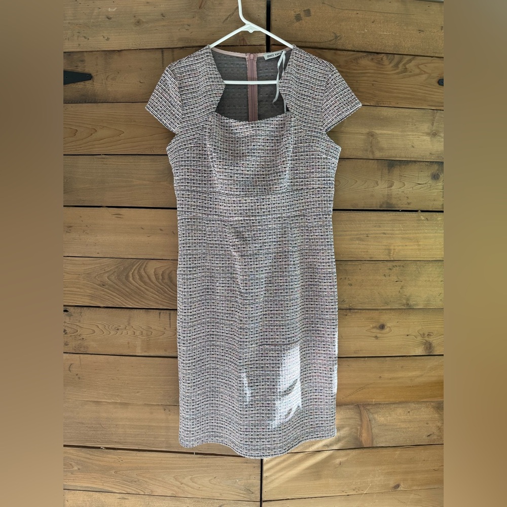 Grace Karin Form Fitting Cap Sleeve Tweed/Plaid Pencil Dress - XL / size 16 - Picture 5 of 11